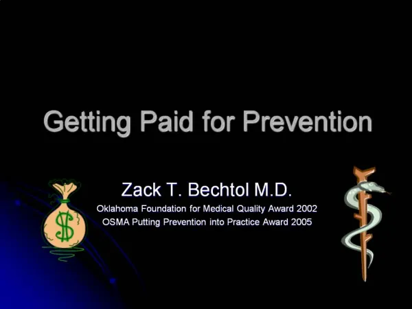 Getting Paid for Prevention
