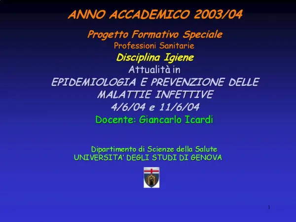 ANNO ACCADEMICO 2003