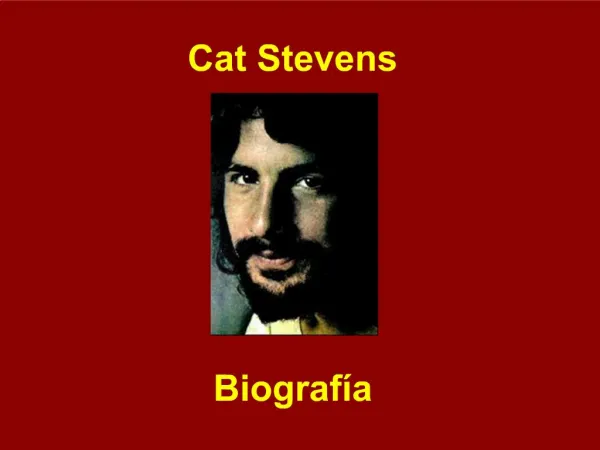 Cat Stevens Biograf a