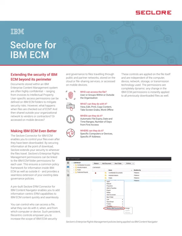 Seclore for IBM ECM