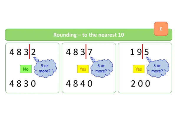 Rounding – to the nearest 10