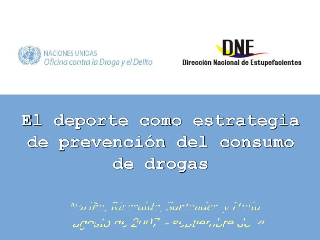 Ppt El Deporte Como Estrategia De Prevenci N Del Consumo De Drogas