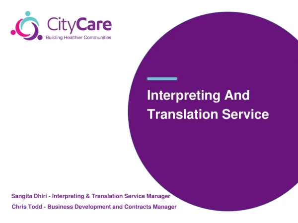 Interpreting And Translation Service