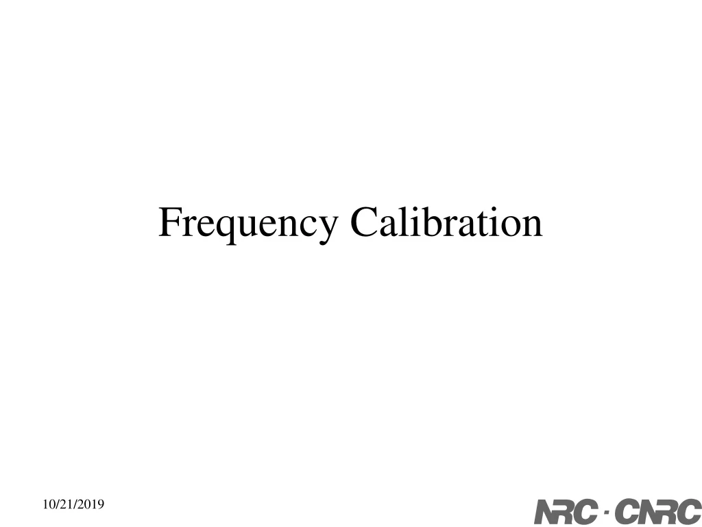 frequency calibration