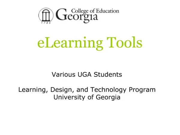 ELearning Tools