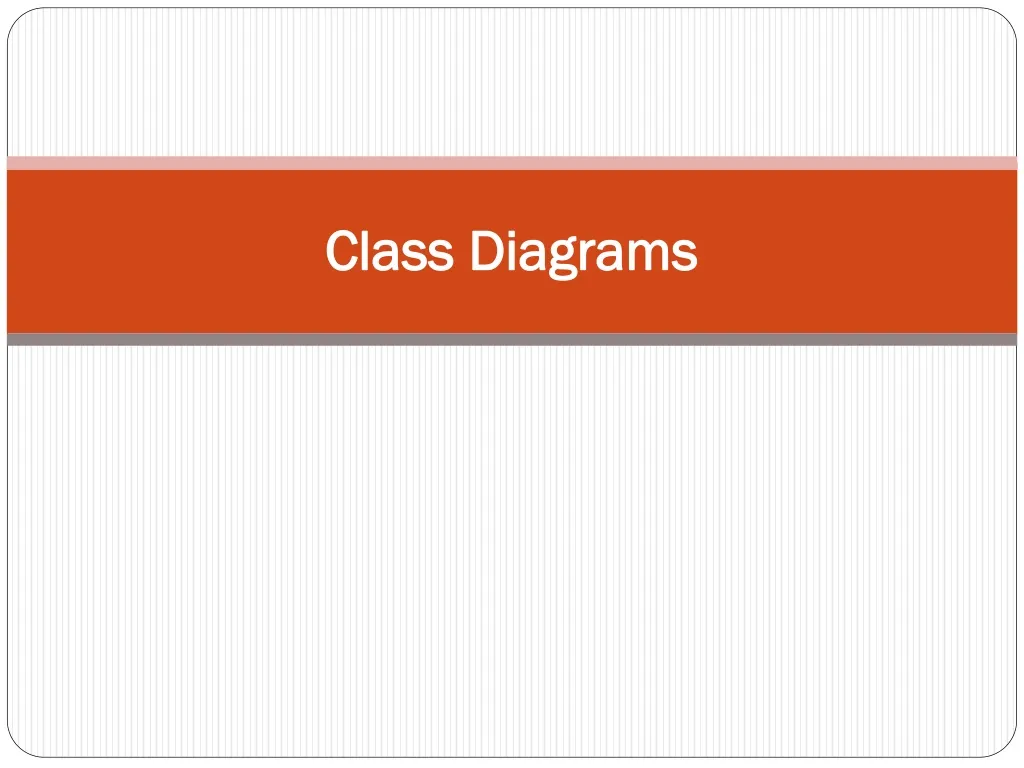 class diagrams