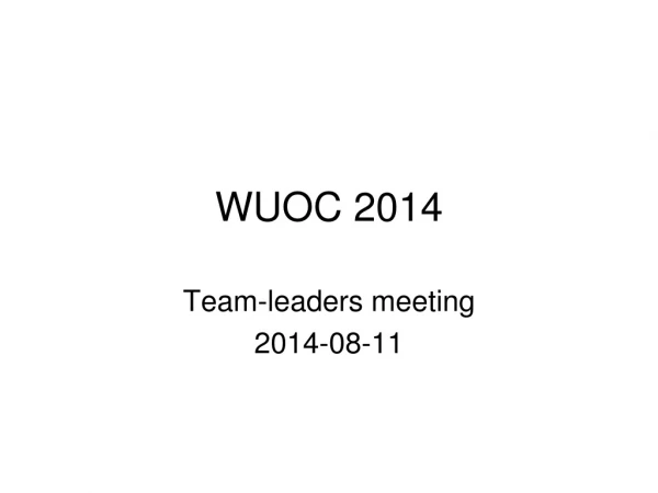 WUOC 2014