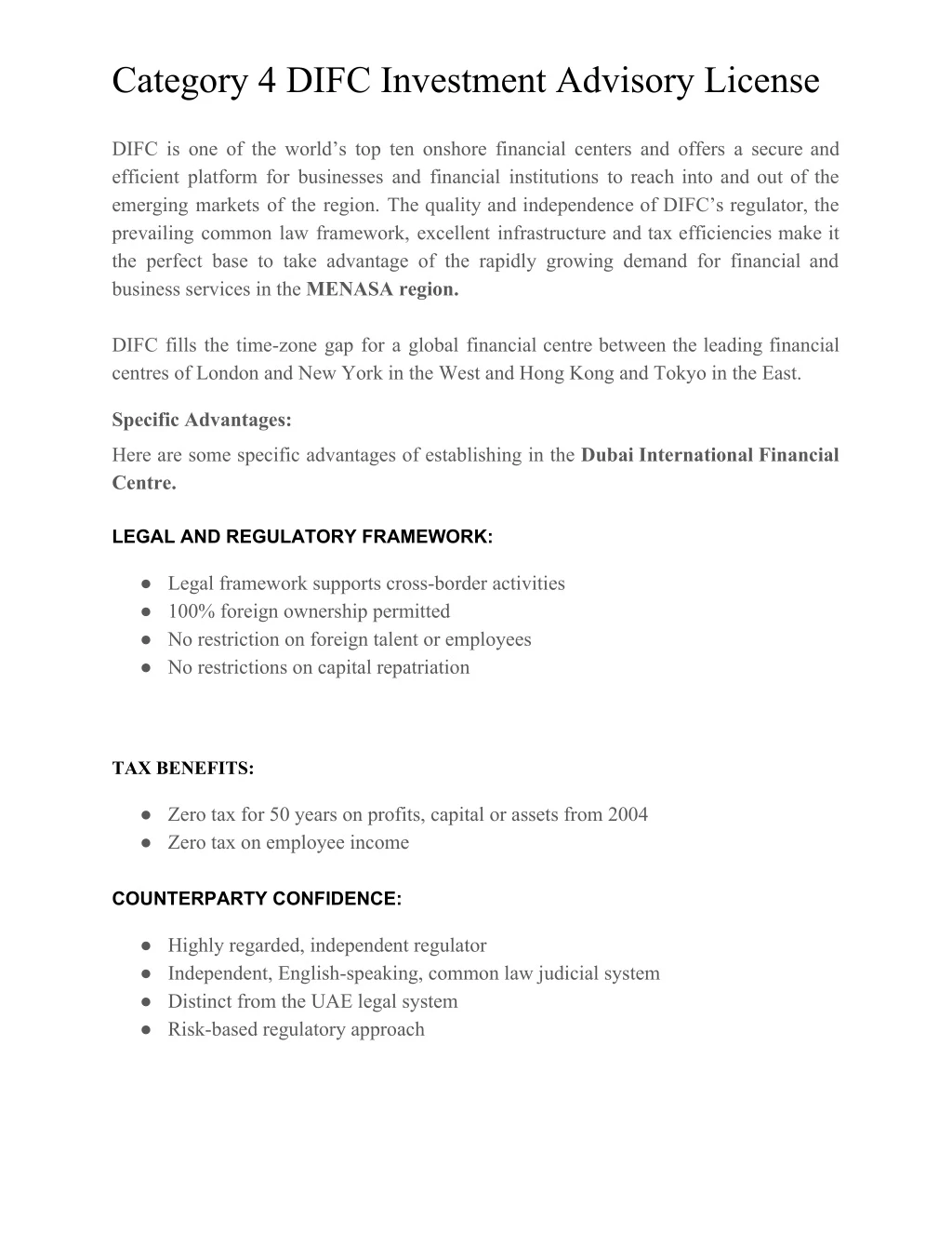 category 4 difc investment advisory license