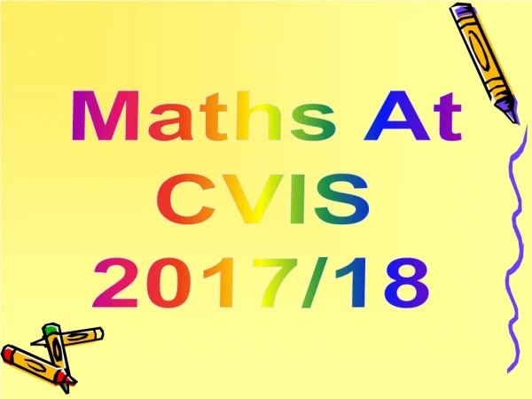 Maths At CVIS 2017/18