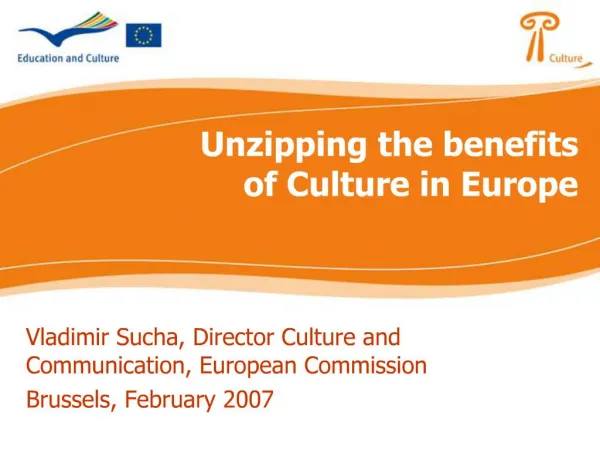Unzipping the benefits of Culture in Europe