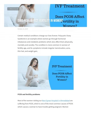 Does PCOS Affect Fertility in Women? - slide 1