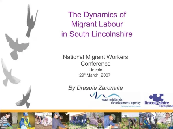 The Dynamics of Migrant Labour in South Lincolnshire