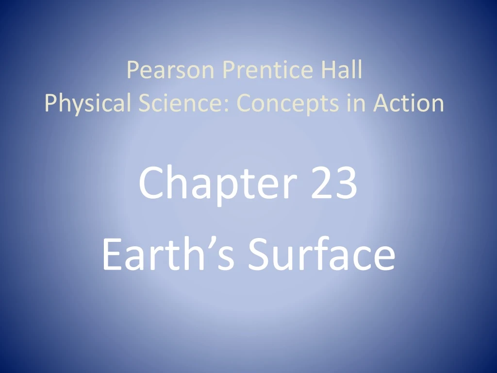 pearson prentice hall physical science concepts in action