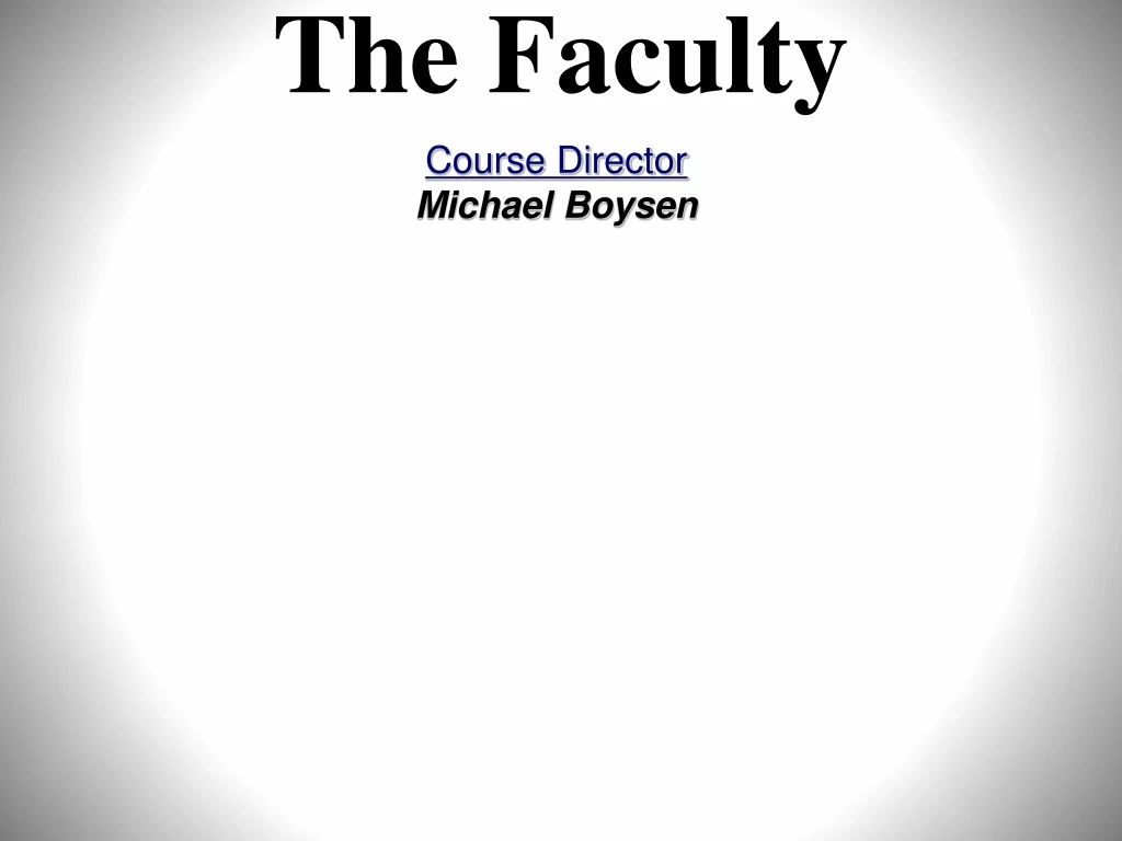 the faculty