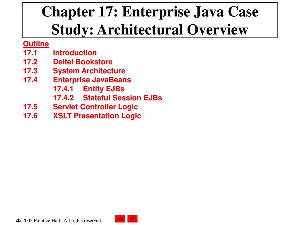 chapter 17 enterprise java case study architectural overview