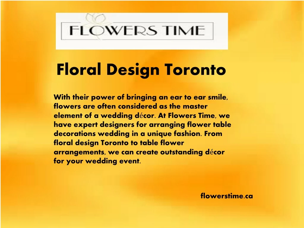 floral design toronto