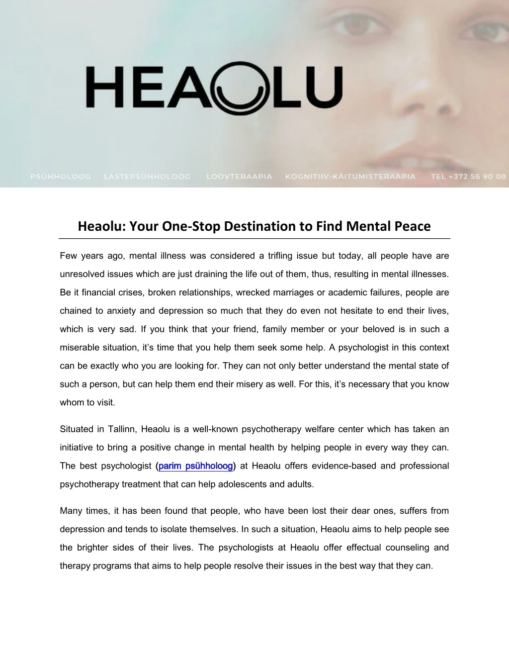 heaolu your one stop destination to find mental