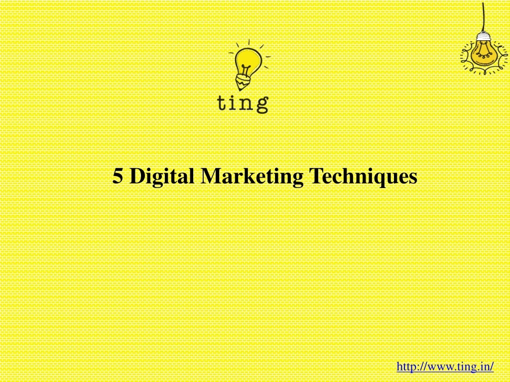 5 digital marketing techniques