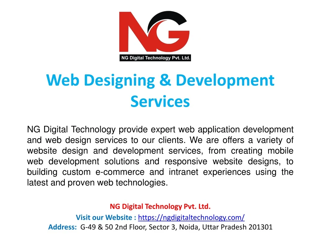 web designing development services