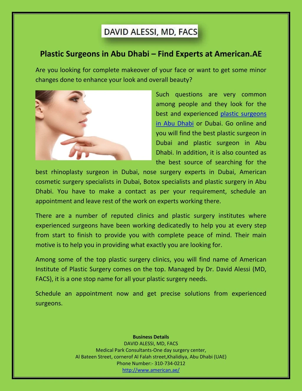 plastic surgeons in abu dhabi find experts