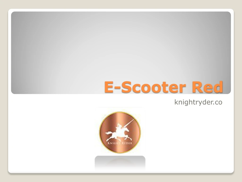 e scooter red