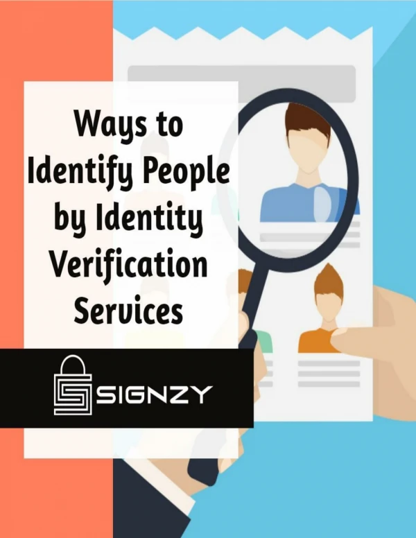 Ways to Identify People by Identity Verification Services