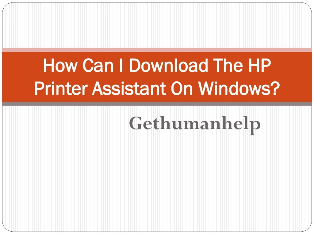 how can i download the hp printer assistant on windows