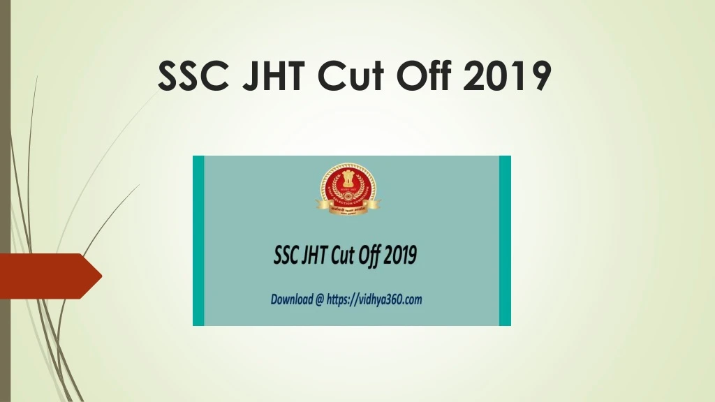 ssc jht cut off 2019
