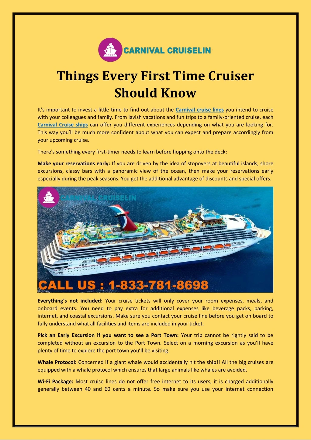 things every first time cruiser should know