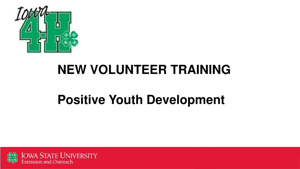 new volunteer training positive youth development