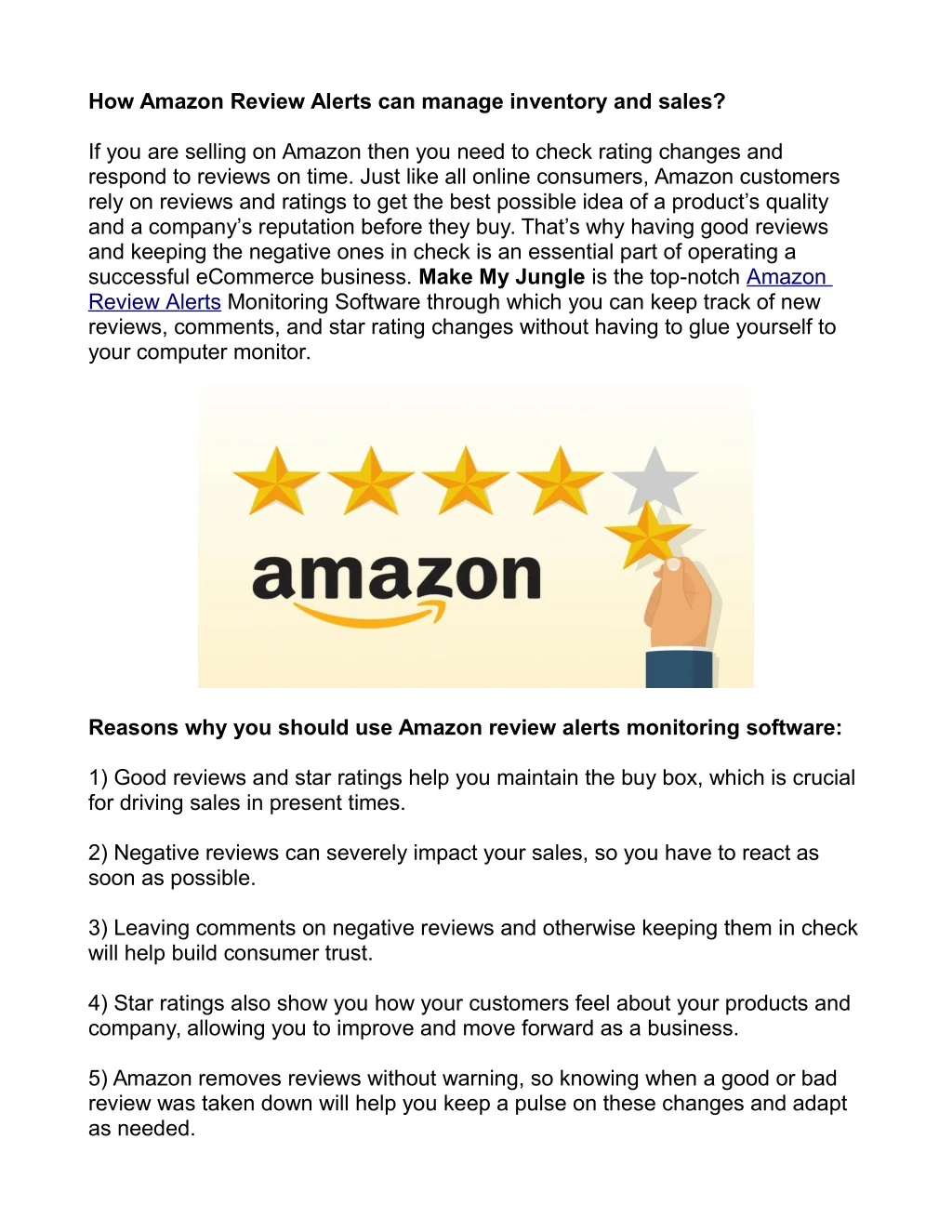 how amazon review alerts can manage inventory