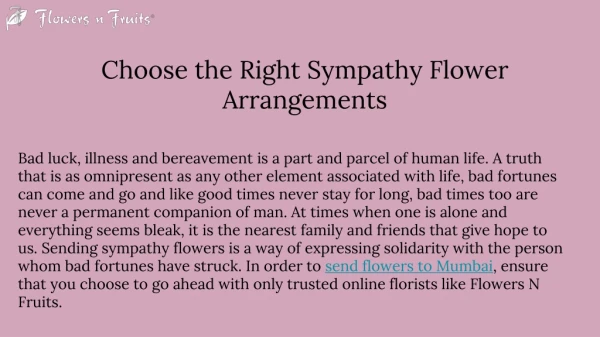 Choose the Right Sympathy Flower Arrangements