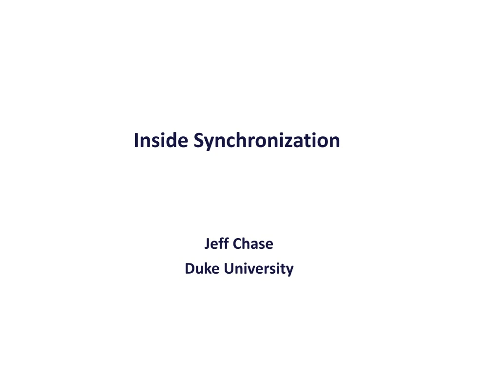 inside synchronization