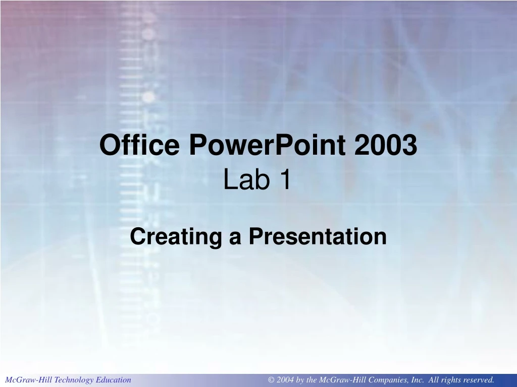 office powerpoint 2003 lab 1