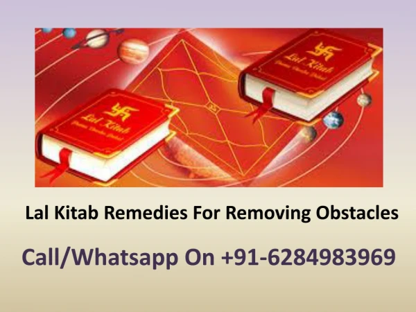 Lal Kitab Remedies For Removing Obstacles