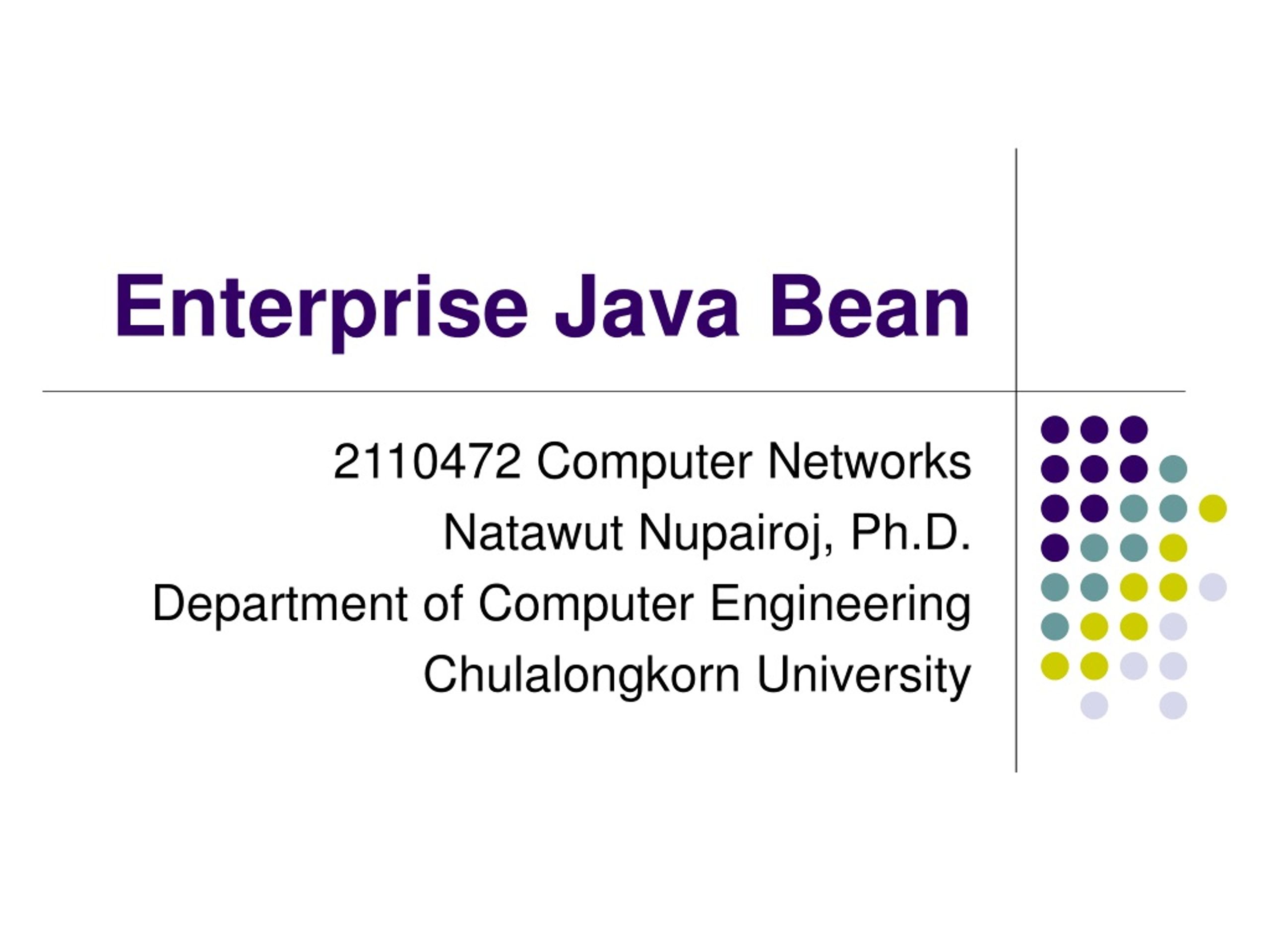 Enterprise Java Bean - slide 1