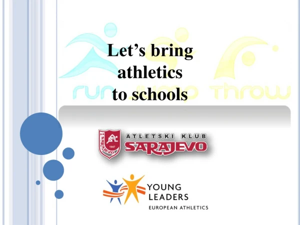 Let’s bring athletics to schools