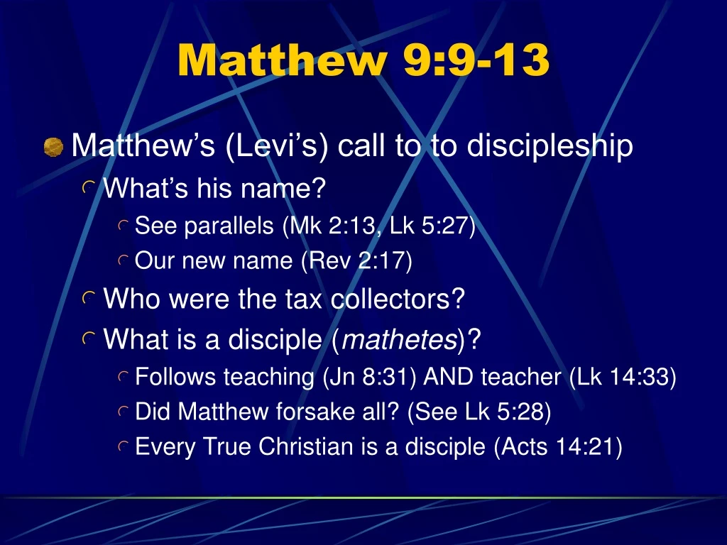 matthew 9 9 13