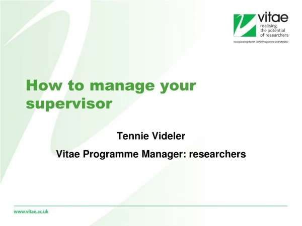 How to manage your supervisor