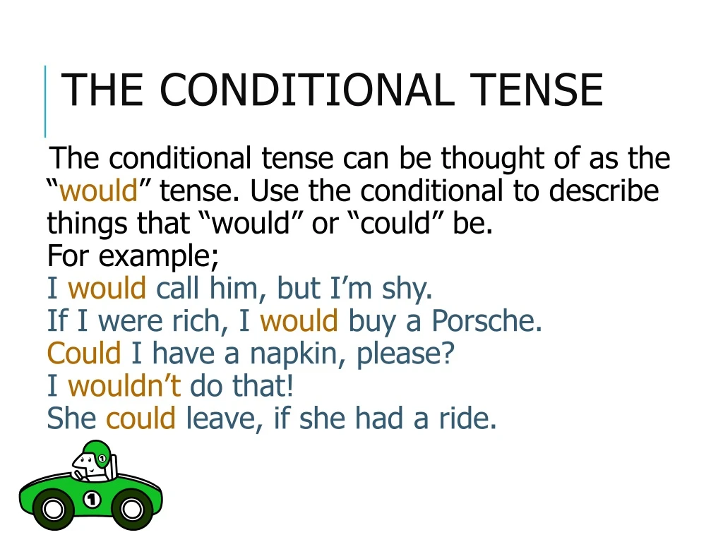 the conditional tense