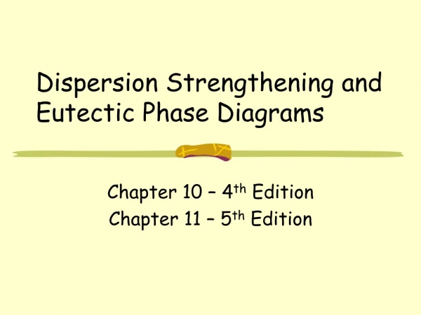 Dispersion Strengthening and Eutectic Phase Diagrams
