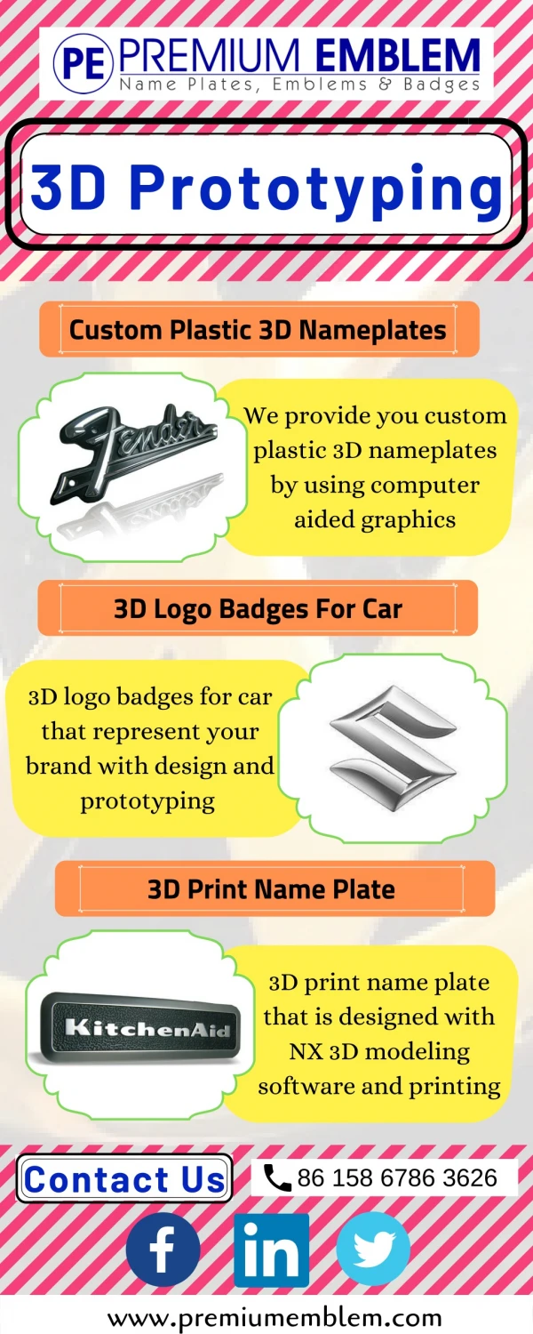 Superior Quality Custom Plastic 3D Nameplates | Premium Emblem