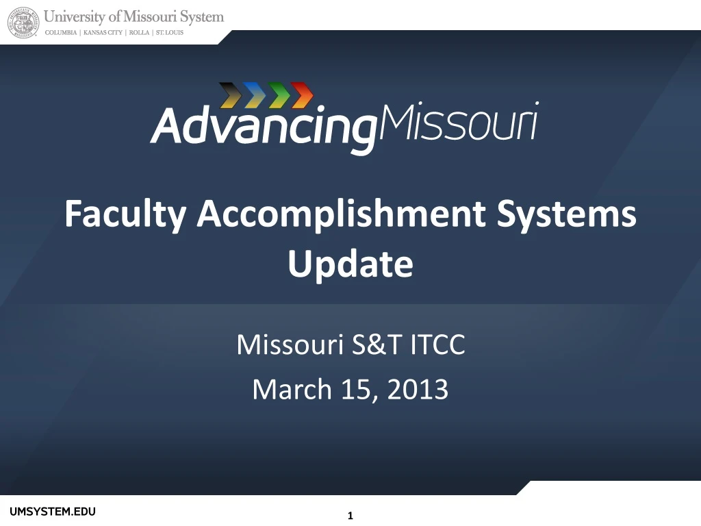 faculty accomplishment systems update
