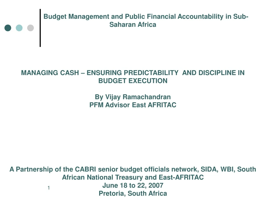 budget management and public financial