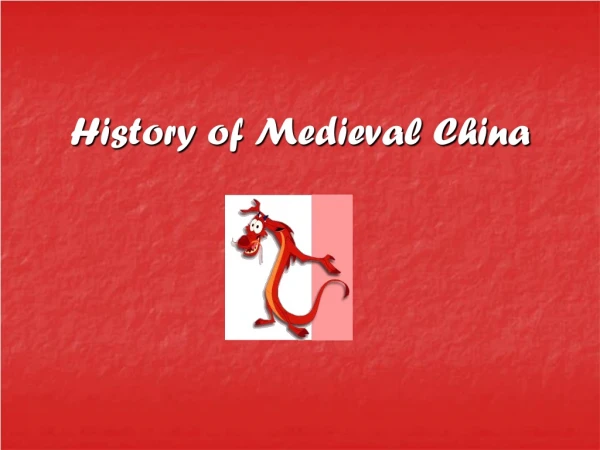 History of Medieval China