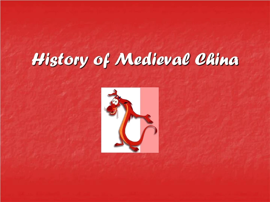 history of medieval china