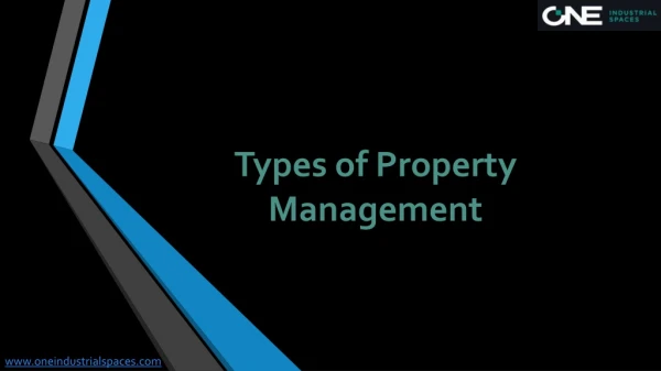 Types of Property Management