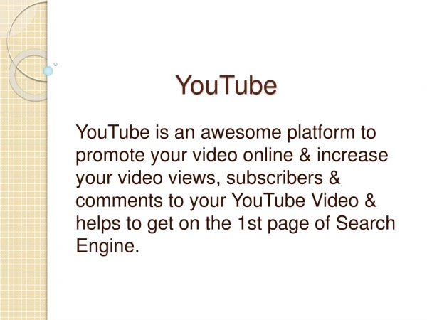 Buy YouTube Video Promotion Services to Make Famous Your Video Worldwide