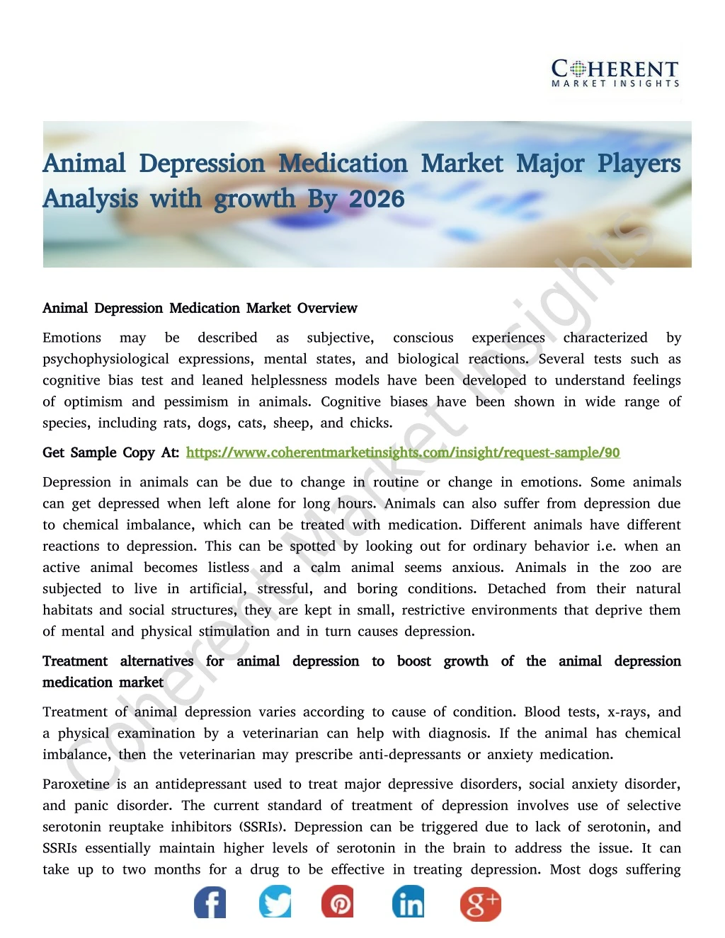 animal depression medication market major players