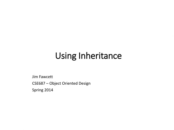 Using Inheritance